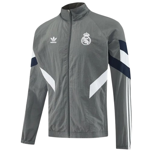 25-26 Real Madrid Gray Windbreaker