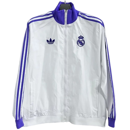25-26 Real Madrid White Windbreaker