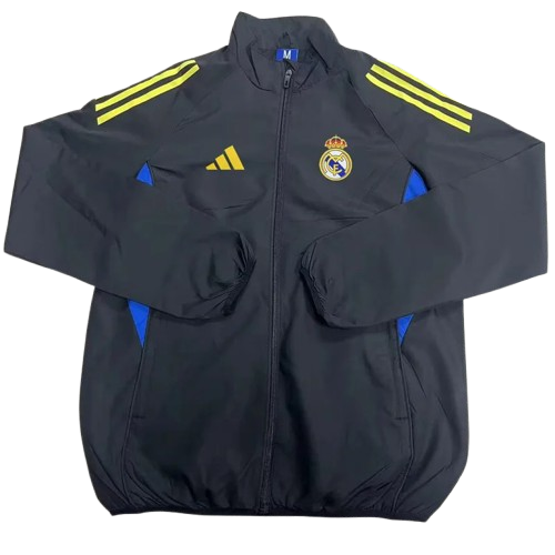 25-26 Real Madrid Black Windbreaker