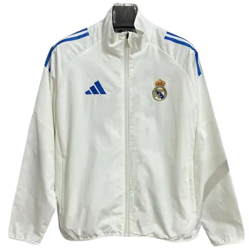 25-26 Real Madrid White Windbreaker