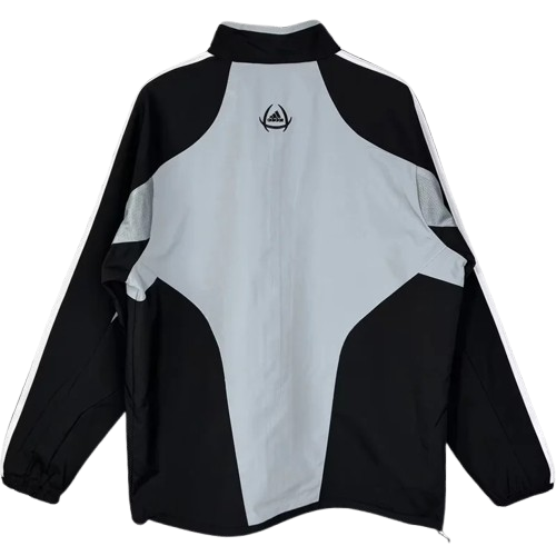 2004-2005 Real Madrid Gray Black Retro Windbreaker