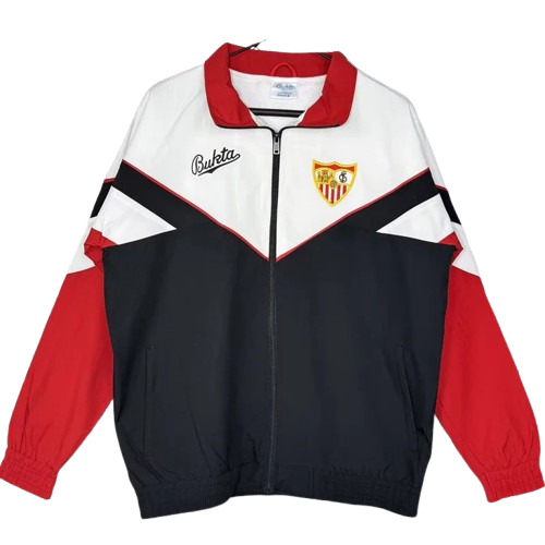 1992-1993 Sevilla White Black Retro Windbreaker
