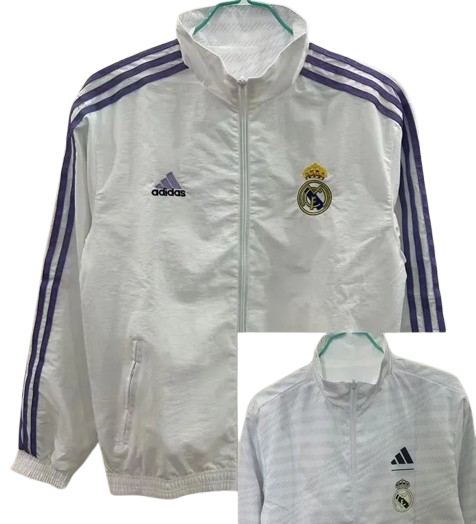 25-26 Real Madrid White Double Sided Windbreaker