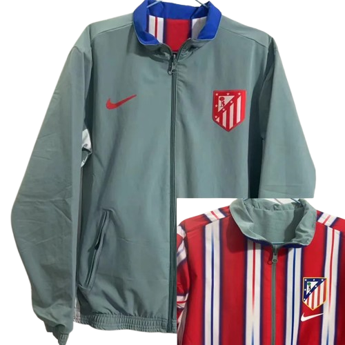 2024 Atlético de Madrid Green & Red Double Sided Windbreaker