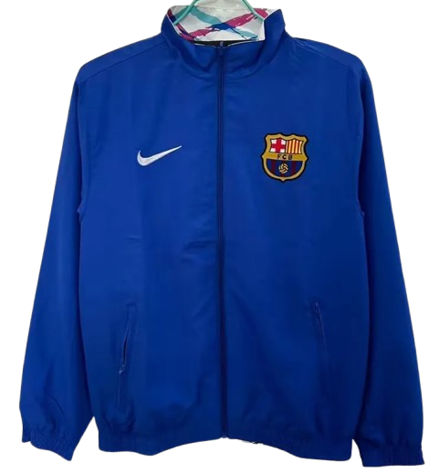 25-26 Barcelona Blue & White Double Sided Windbreaker