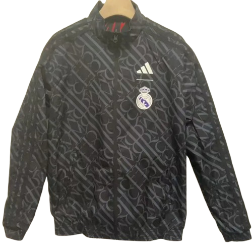 24-25 Real Madrid Red & Black Double Sided Windbreaker