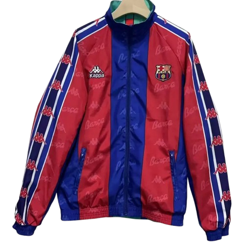24-25 Barcelona Red & Green Retro Double Sided Windbreaker