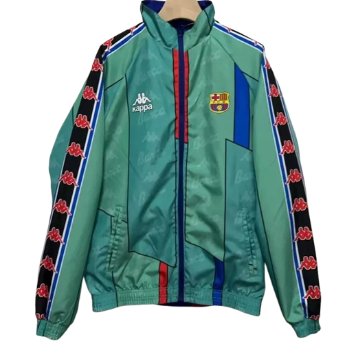24-25 Barcelona Red & Green Retro Double Sided Windbreaker