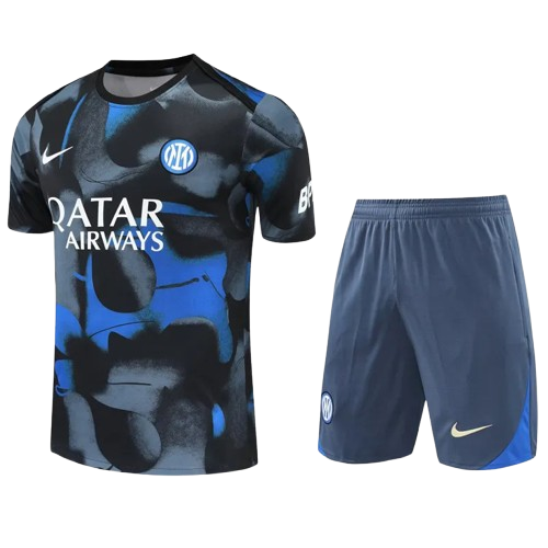24-25 Inter Milan Gray Blue Training Short Suit