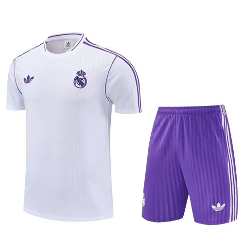 25-26 Real Madrid White Training Short Suit