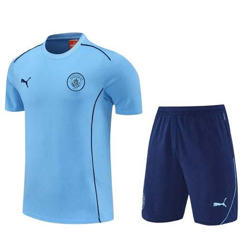 25-26 Man City Light Blue Training Short Suit