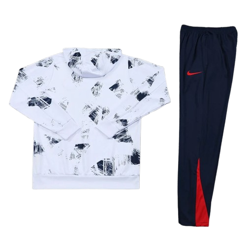 24-25 PSG White Hoodie Tracksuit