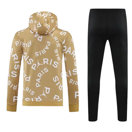 25-26 PSG Yellow Hoodie Tracksuit