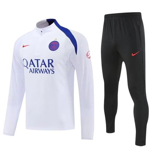 25-26 PSG White Half Pull Tracksuit