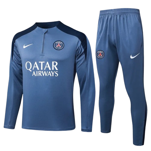 25-26 PSG Gray Half Pull Tracksuit