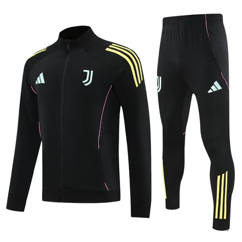 25-26 Juventus Black Jacket Tracksuit