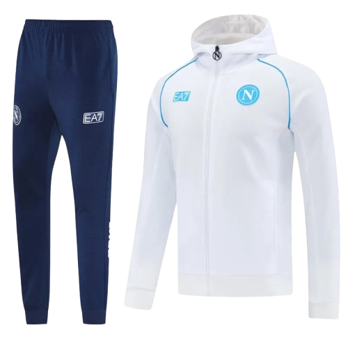 25-26 Napoli White Hoodie Jacket Tracksuit