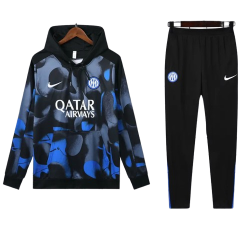 24-25 Inter Milan Grey Blue Hoodie Tracksuit