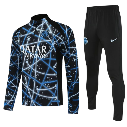 25-26 Inter Milan Blue Black Half Pull Tracksuit