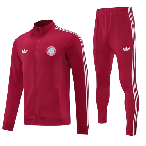 25-26 Bayern Jujube Red Jacket Tracksuit