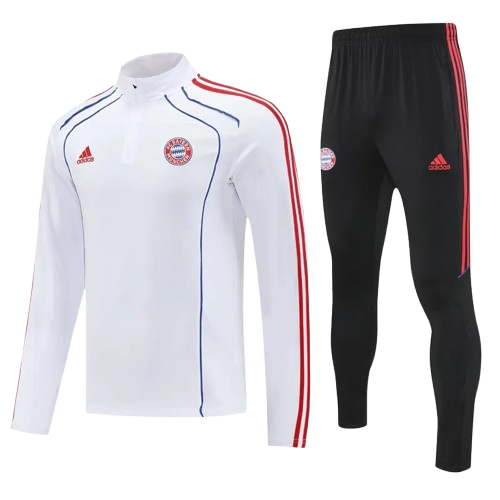 25-26 Bayern White Half Pull Tracksuit