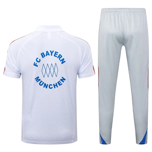 25-26 Bayern White Polo Tracksuit