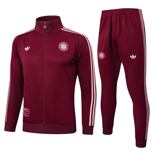 25-26 Bayern Jujube Red Jacket Tracksuit