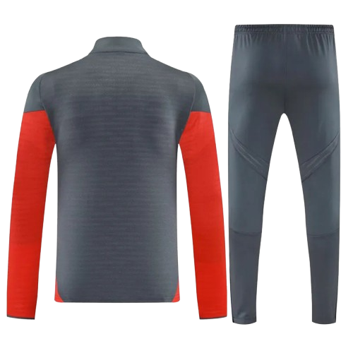 25-26 Bayern Gray Half Pull Tracksuit