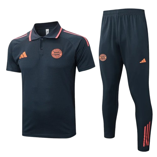 25-26 Bayern Dark Gray Polo Tracksuit