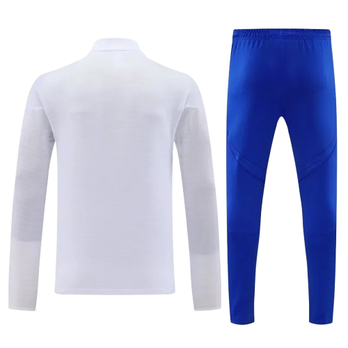 25-26 Real Madrid White Half Pull Tracksuit