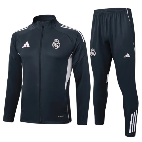 25-26 Real Madrid Dark Gray Jacket Tracksuit
