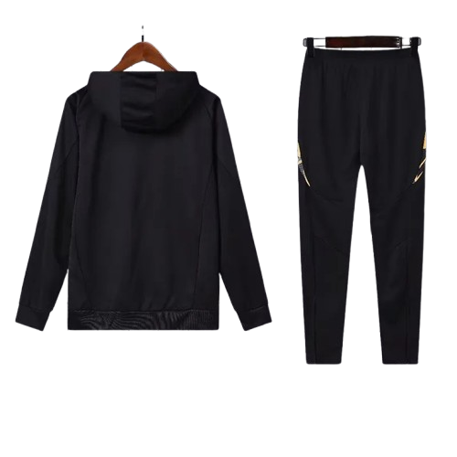 24-25 Real Madrid Black Hoodie Tracksuit