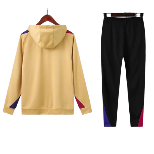 24-25 Barcelona Earthy Yellow Hoodie Tracksuit