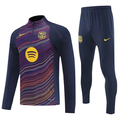 25-26 Barcelona Royal Blue Half Pull Tracksuit