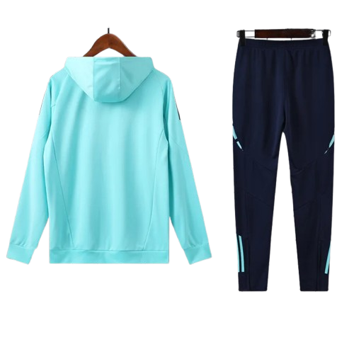 24-25 Real Madrid Light Green Hoodie Tracksuit