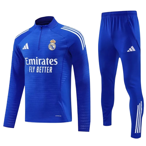25-26 Real Madrid Fancy Blue Half Pull Tracksuit