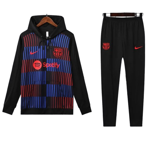 24-25 Barcelona Red Blue Hoodie Tracksuit