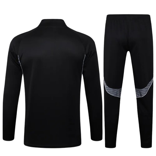 25-26 Real Madrid Black Half Pull Tracksuit