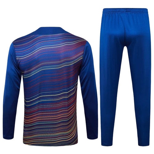 25-26 Barcelona Fancy Blue Half Pull Tracksuit