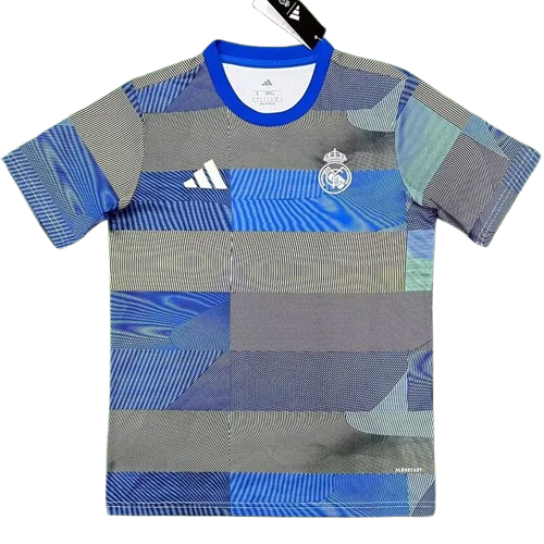 25-26 Real Madrid Grey Blue Training Shirt