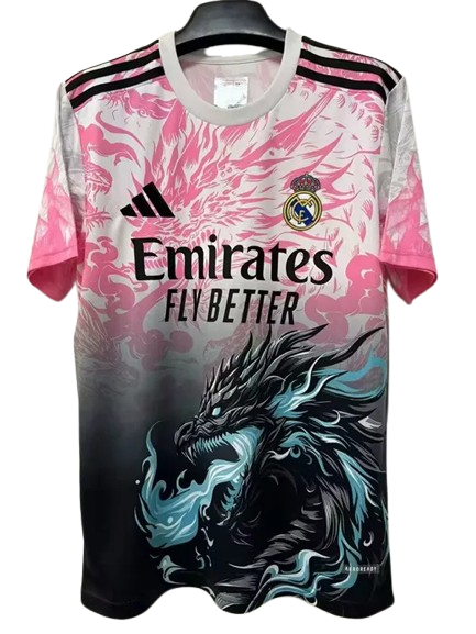 25-26 Real Madrid Pink Black Special Edition Training Shirt