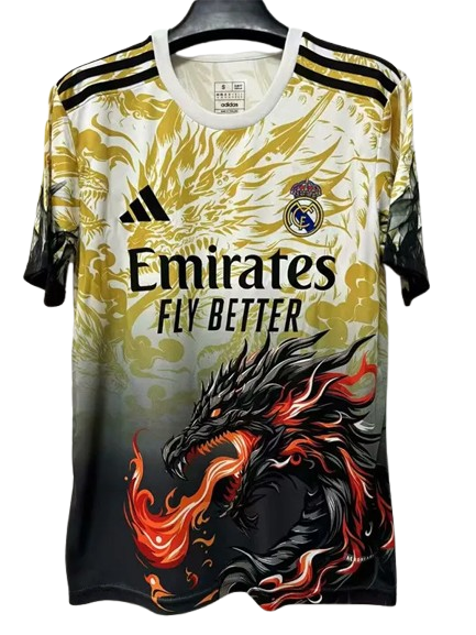 25-26 Real Madrid Yellow Black Special Edition Training Shirt