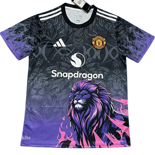 25-26 Man Utd Black Purple Special Edition Training Shirt