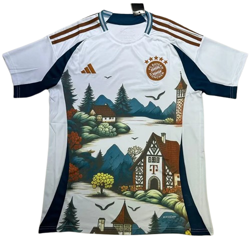 25-26 Bayern White Blue Special Edition Training Shirt