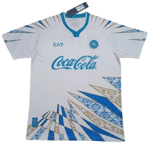 25-26 Napoli White Blue Training Shirt