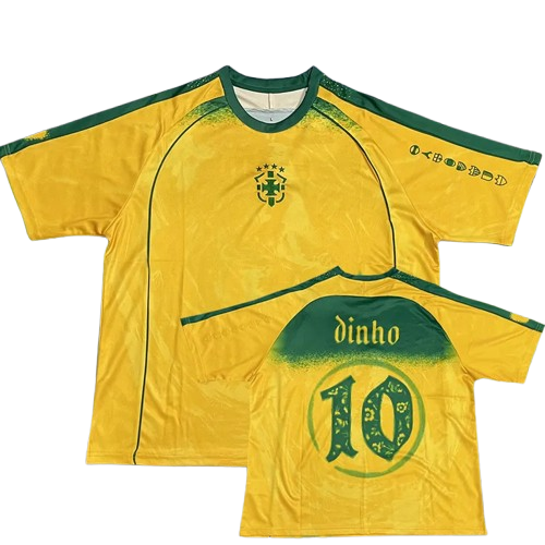 25-26 Brazil "Dinho" #10 Yellow Special Edition Training Shirt
