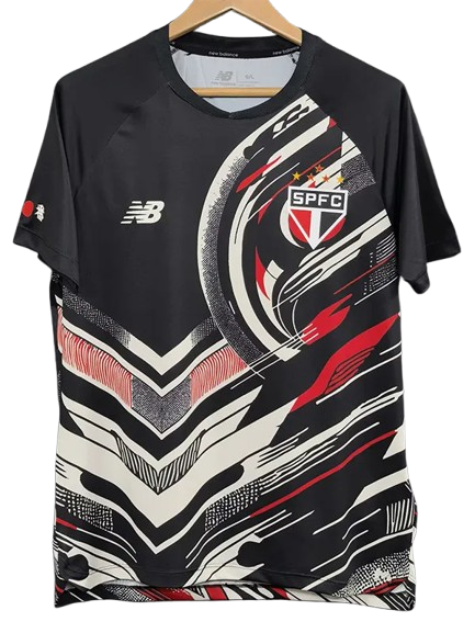 25-26 São Paulo Red Black Training Shirt