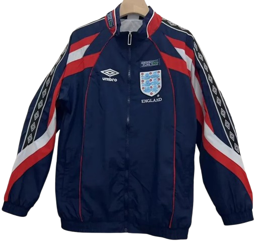 1998 England Royal blue Retro Windbreaker