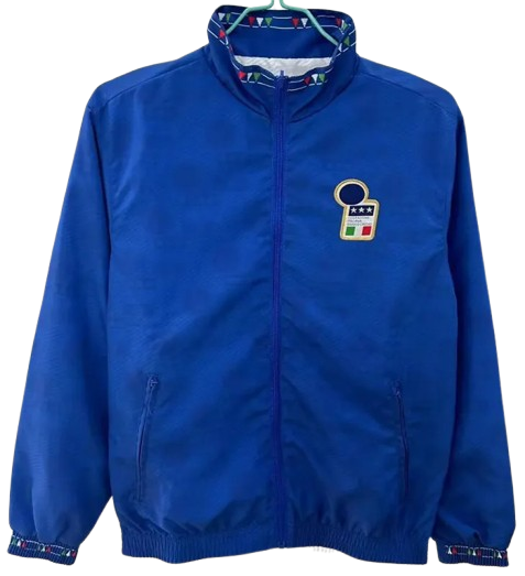 1994 Italy Blue & White Retro Double Sided Windbreaker