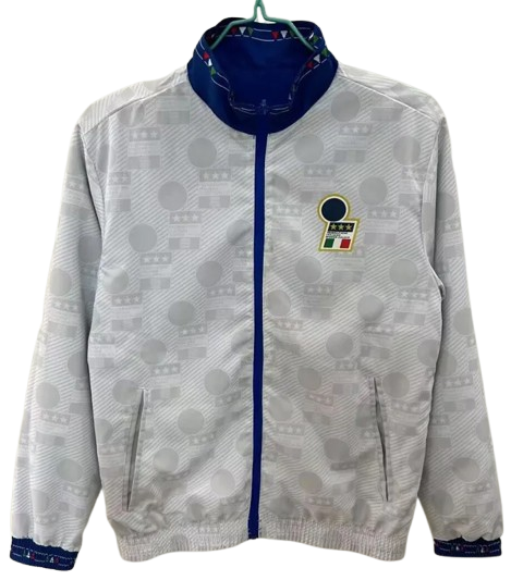 1994 Italy Blue & White Retro Double Sided Windbreaker